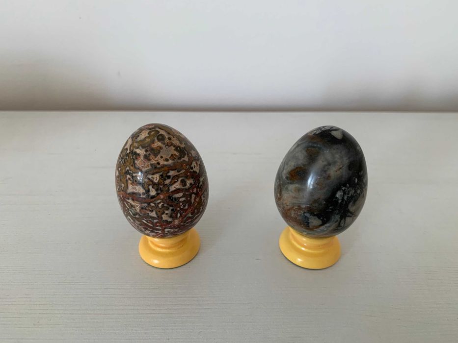 Mayfair Jajka z kamieni naturalnych Jaspis leopardzi Tygrysie oko