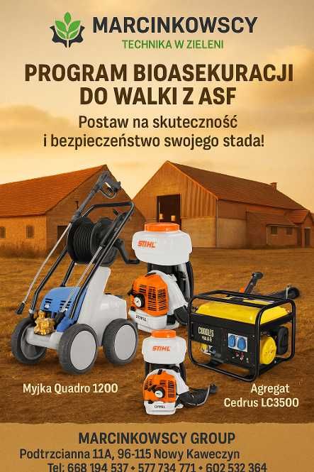 100% zwrotu z ASF Zestaw do dezynfekcji myjka Kranzle Quadro 1200TST