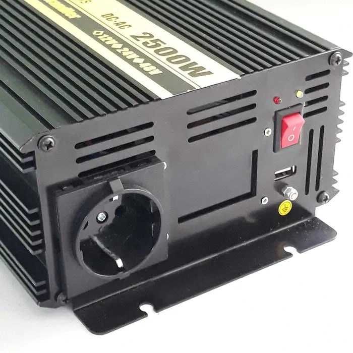 Перетворювач напруги, інвертор VEVOR 2500Вт, чиста синусоїда