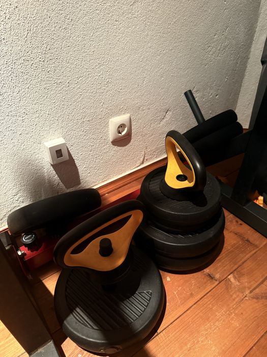 Barra fixa com pesos