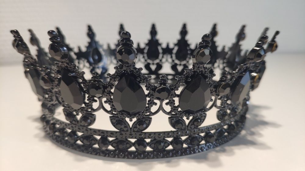 Корона на торт 15;14;12,5;6;5;3 см, глітер (блистівки), топер