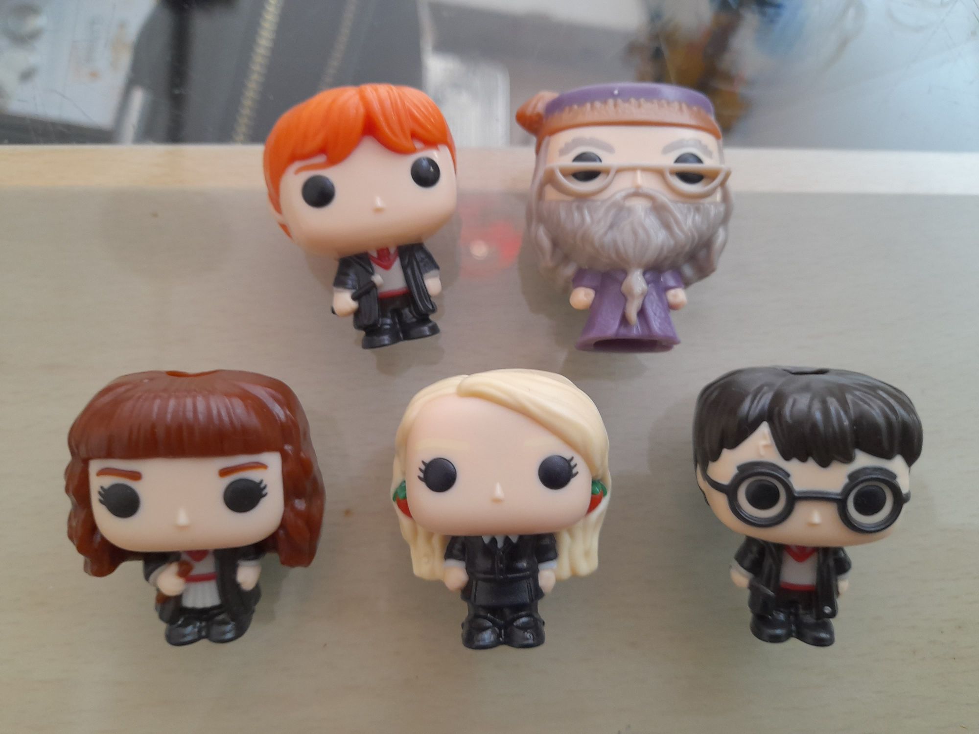 Bonecos Harry Potter Pop Funko - Ovos Kinder Joy Luna Ron Snape Sybill