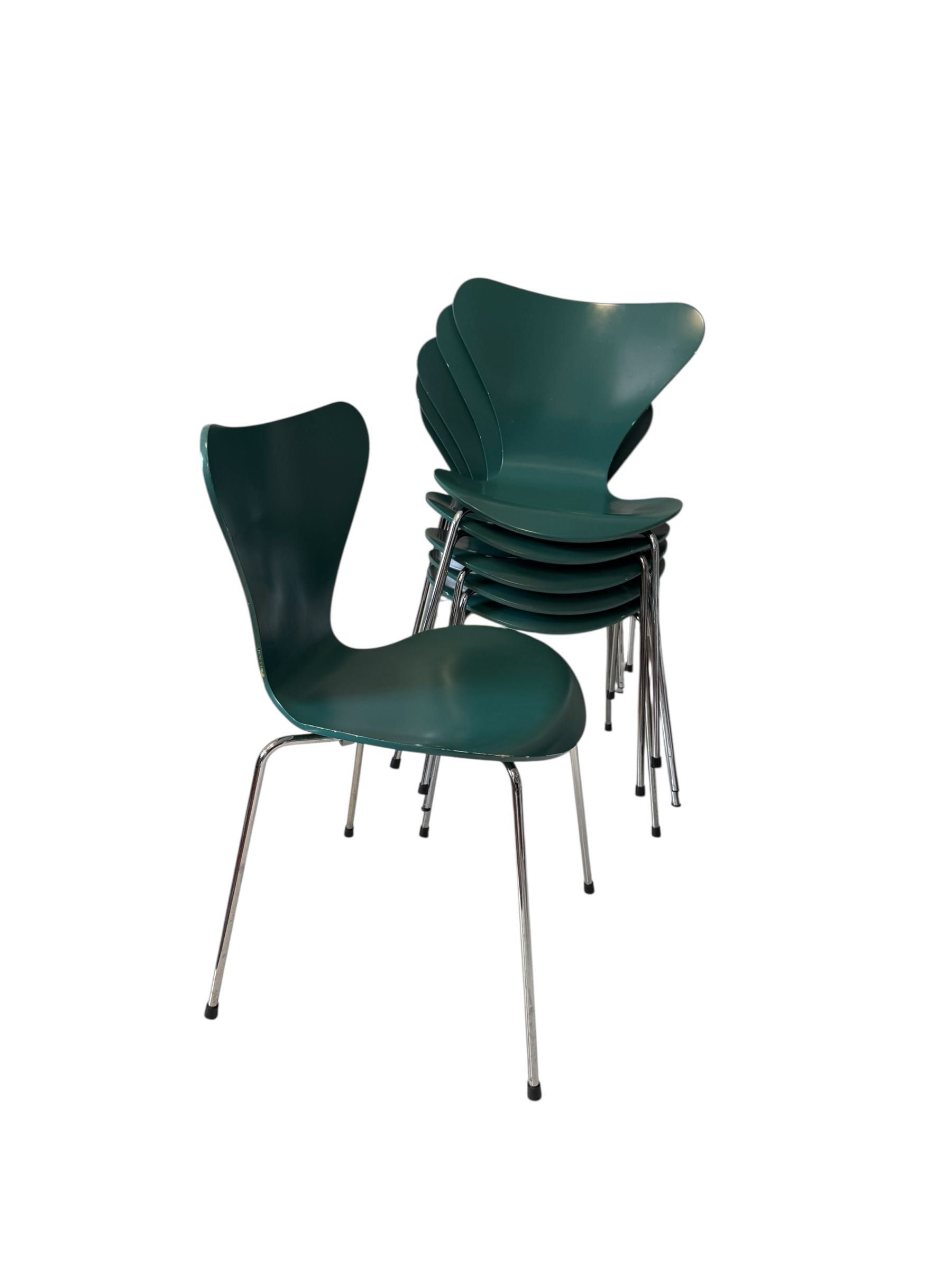 Krzesła projektu Arne Jacobsena dla Fritz Hansen, 1970, zestaw 6 sztuk