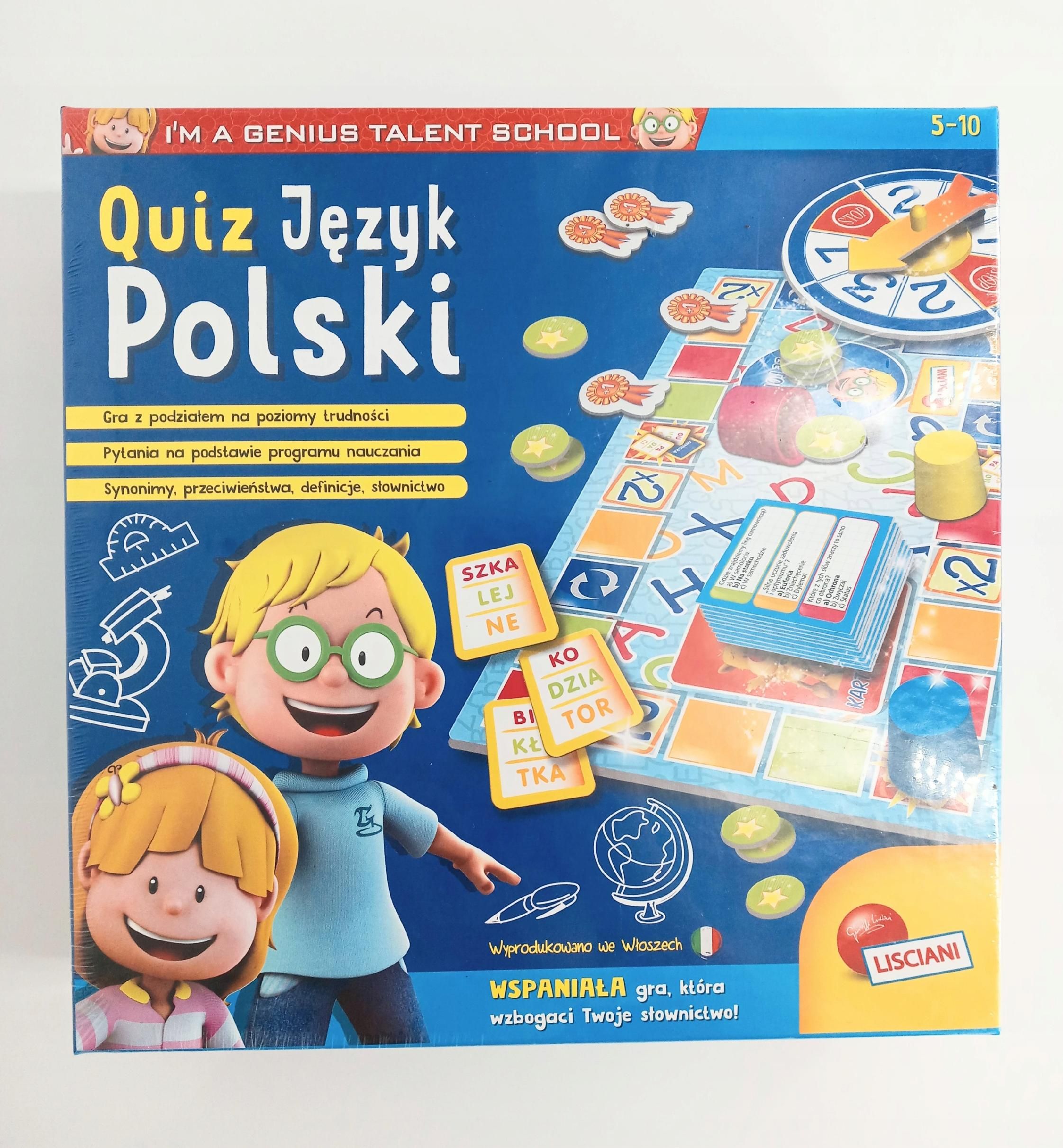 Mały Geniusz Quiz Język Polski Lisciani