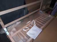 Barierka zabezpieczająca do łóżka dla niemowląt drewniana Pinolino