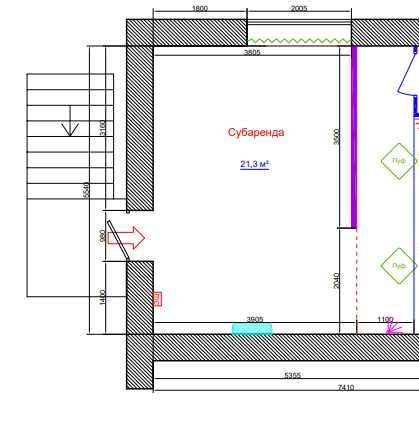 Оренда комерційного приміщення 21 м2 вул.Лермонтова, 27