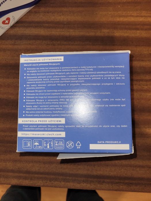 Półmaska fiktrujaca 25 szt nowe