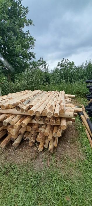 Słupki okorowane kołk do drzeweki ogrodzeniowe słupy drewniane różne d