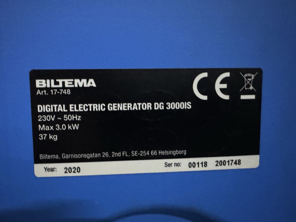 Інверторний генератор Biltema 3.0kW