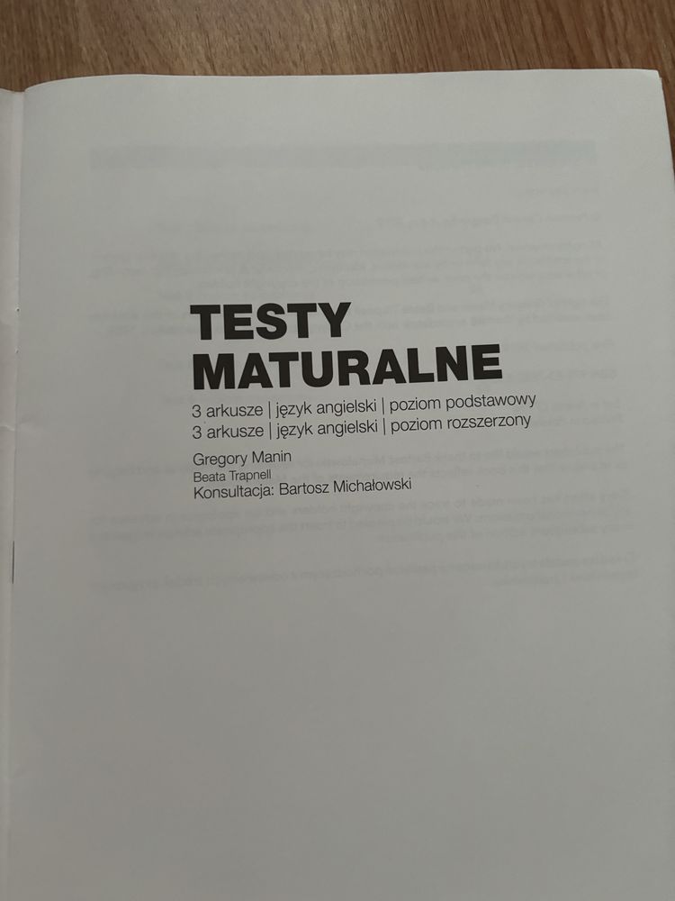 Testy maturalne Pearson j. Angielski