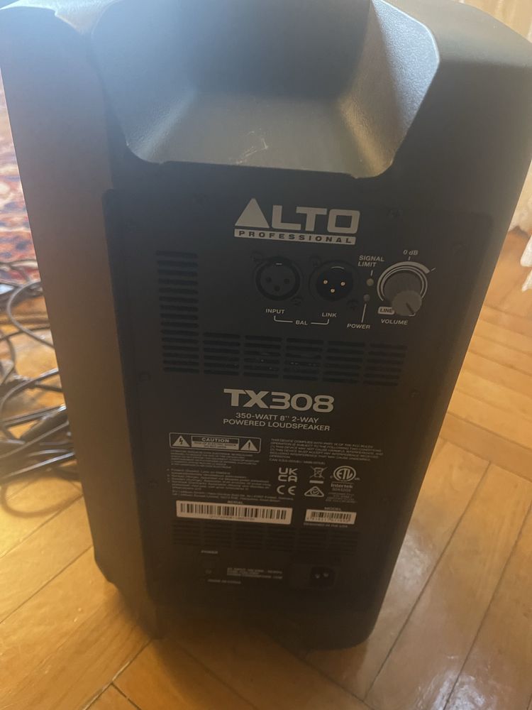 ALTO TX308 Kolumna Aktywna Głośnik Estradowy 350W CZARNY 2 mikrofofony