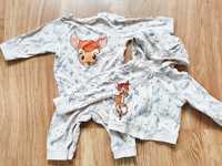 Zestaw bambi bluza + pajacyk beżowe Fox&bunny sinsay