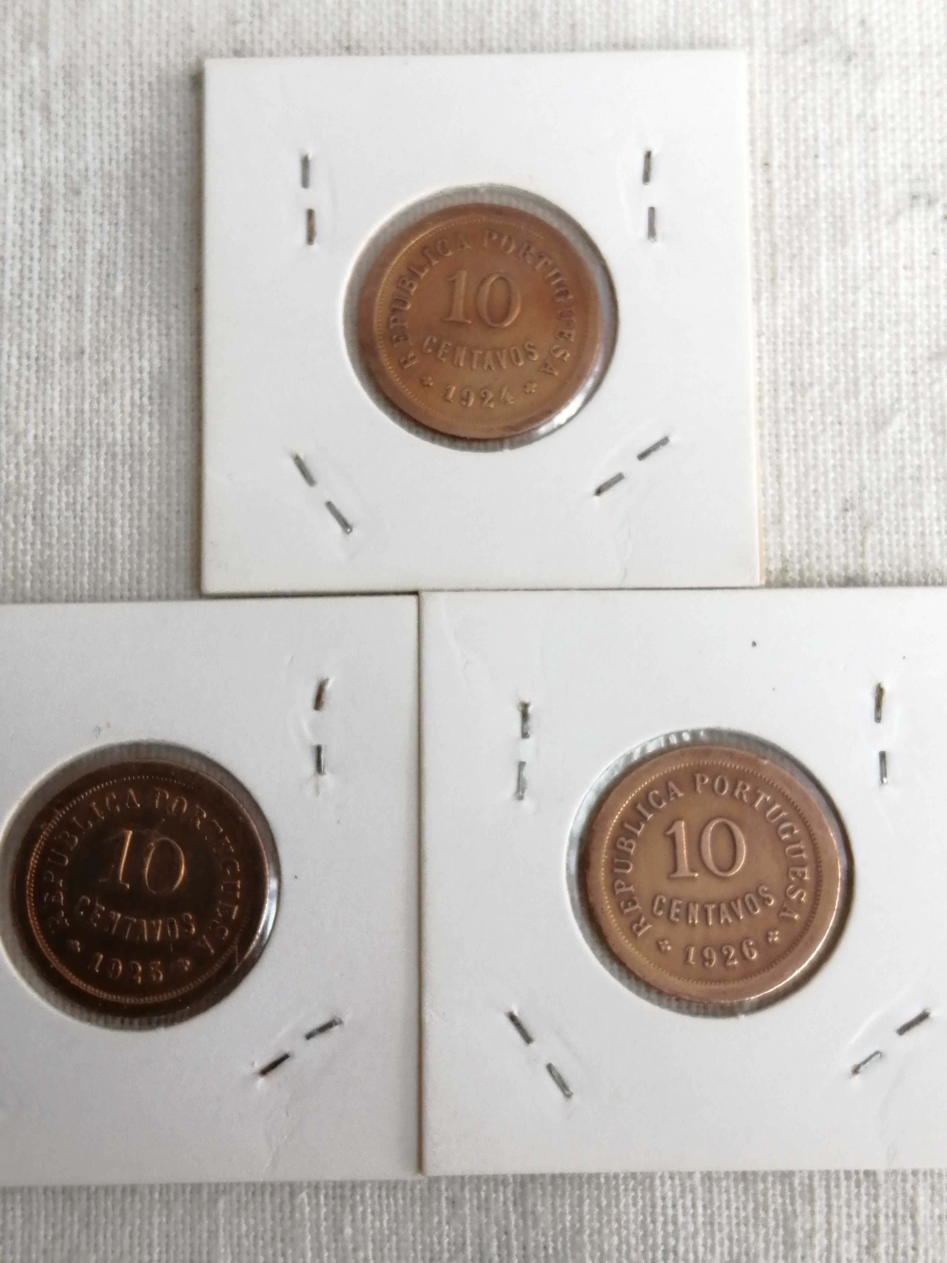 Colecção completa de moedas de 10 centavos de 1924 a 1940