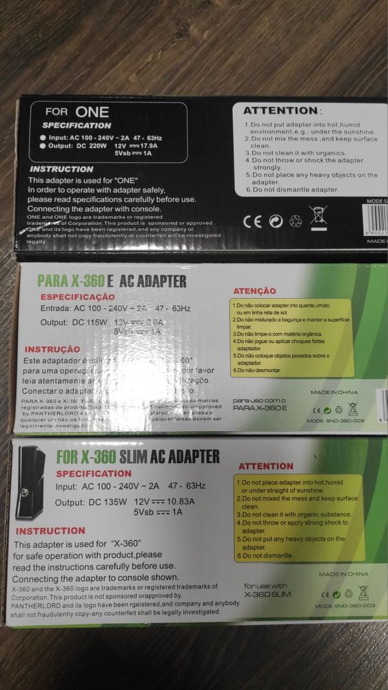 Блок живлення XBOX 360 Slim /E/ Xbox one / Series внутрішні /зовнішні