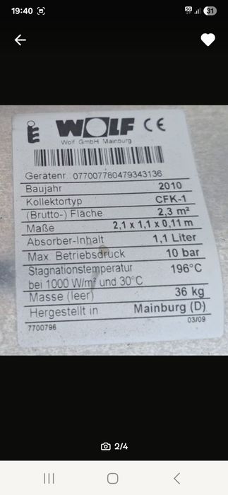 Kolektory słoneczne Wolff komplet