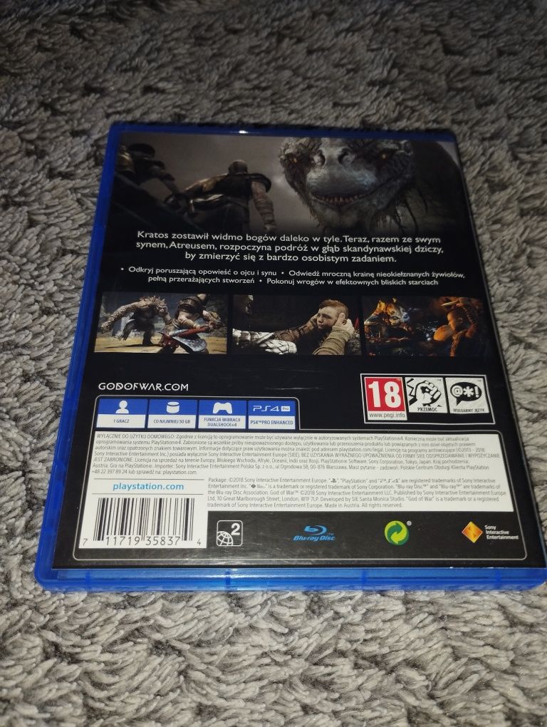 God Of War, PS4, wersja PL, płyta idealna