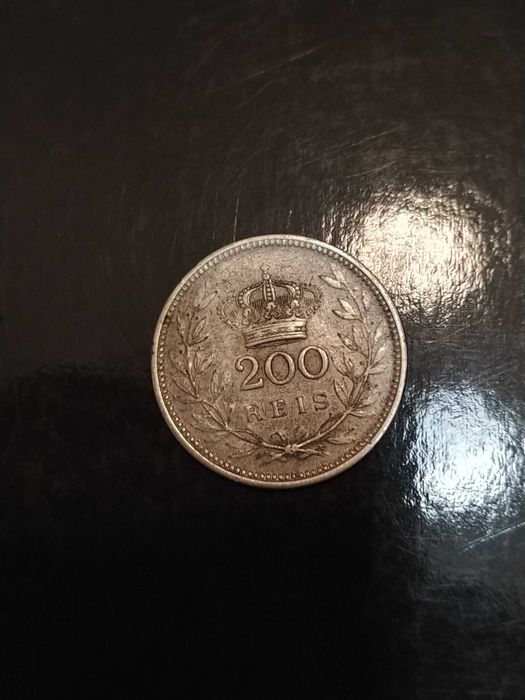 Moeda de 200 Reis de 1909 de Prata da república portuguesa