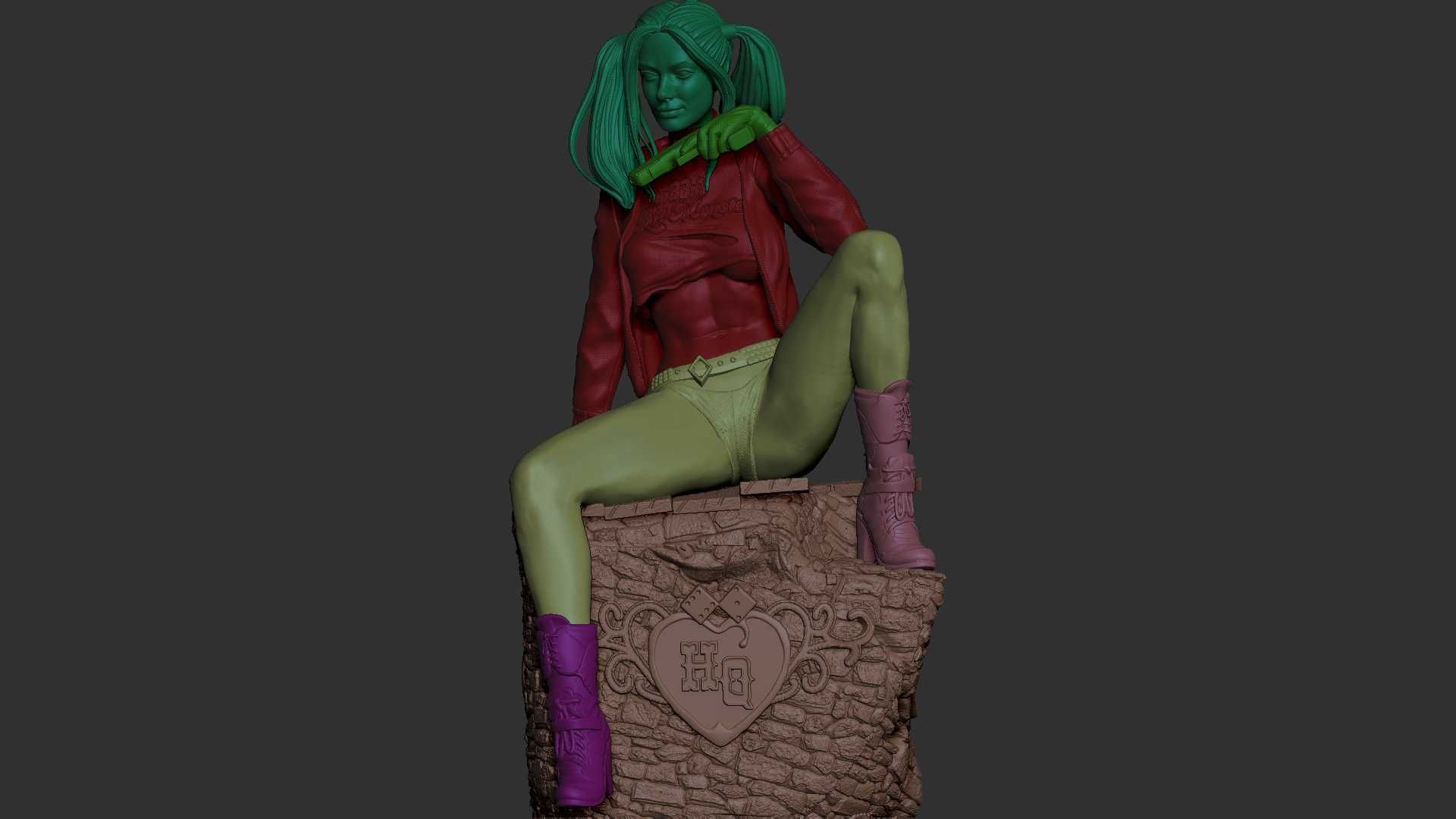 Harley Quinn DCU Druk 3d żywica