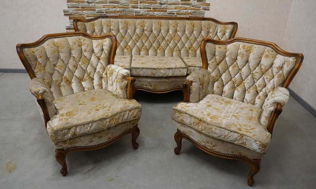 Zestaw Wypoczynek 3+1+1 Chippendale Warrings Ludwik Filip w-1004 -10%