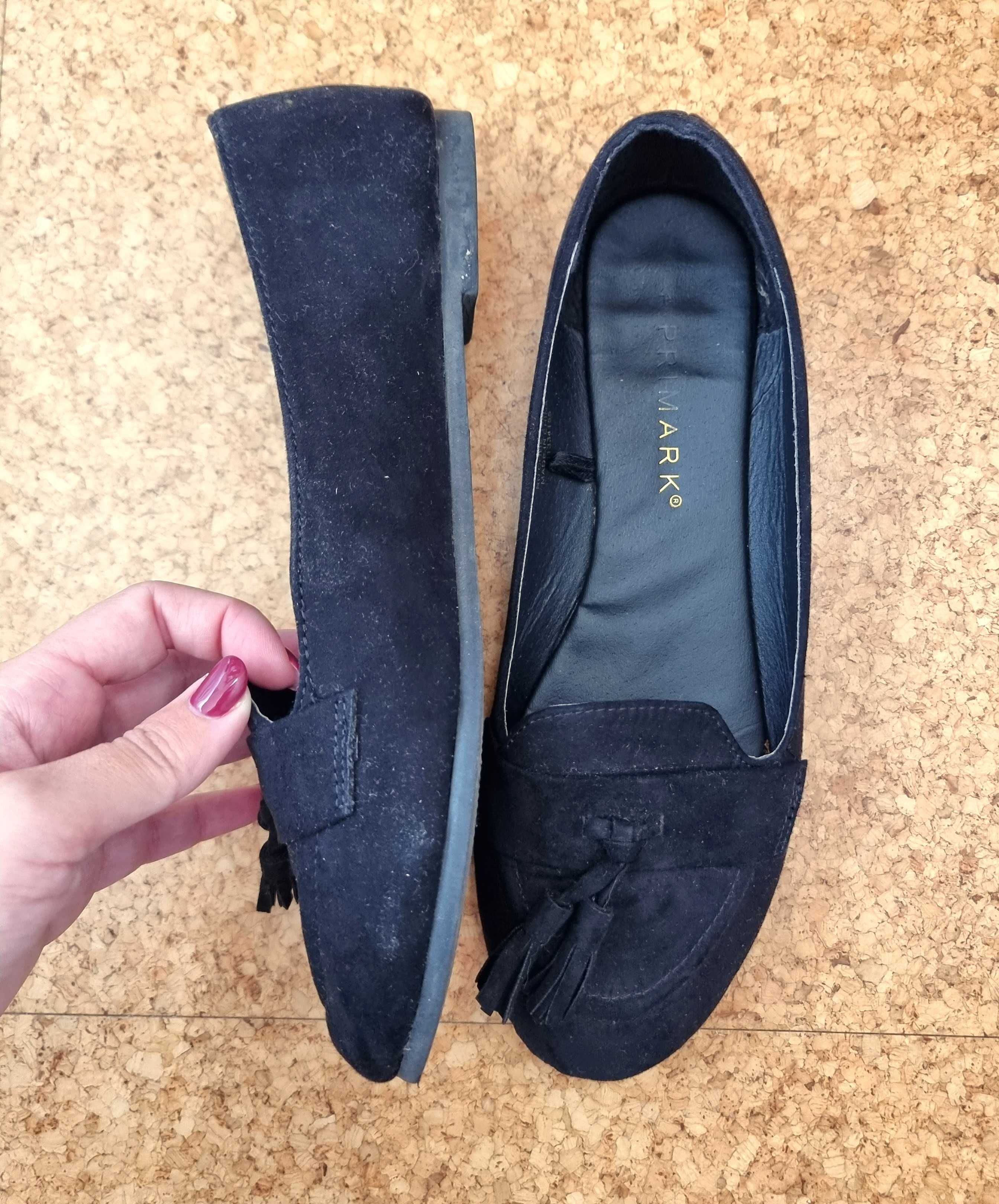 Sapatos rasos pretos Primark, tamanho 37