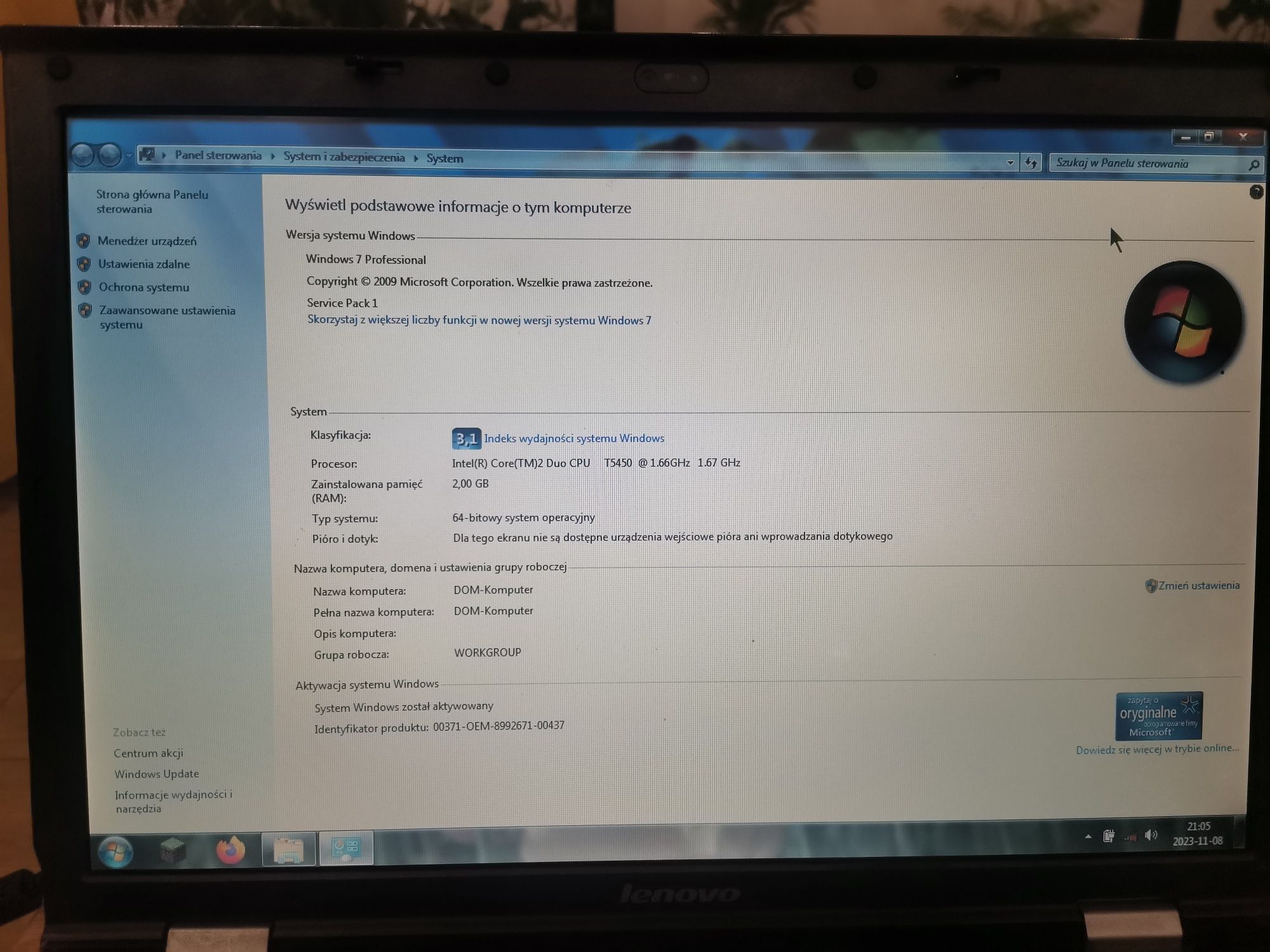Komputer 6gb ram Windows 10  dysk 500 GB 4 rdzenie