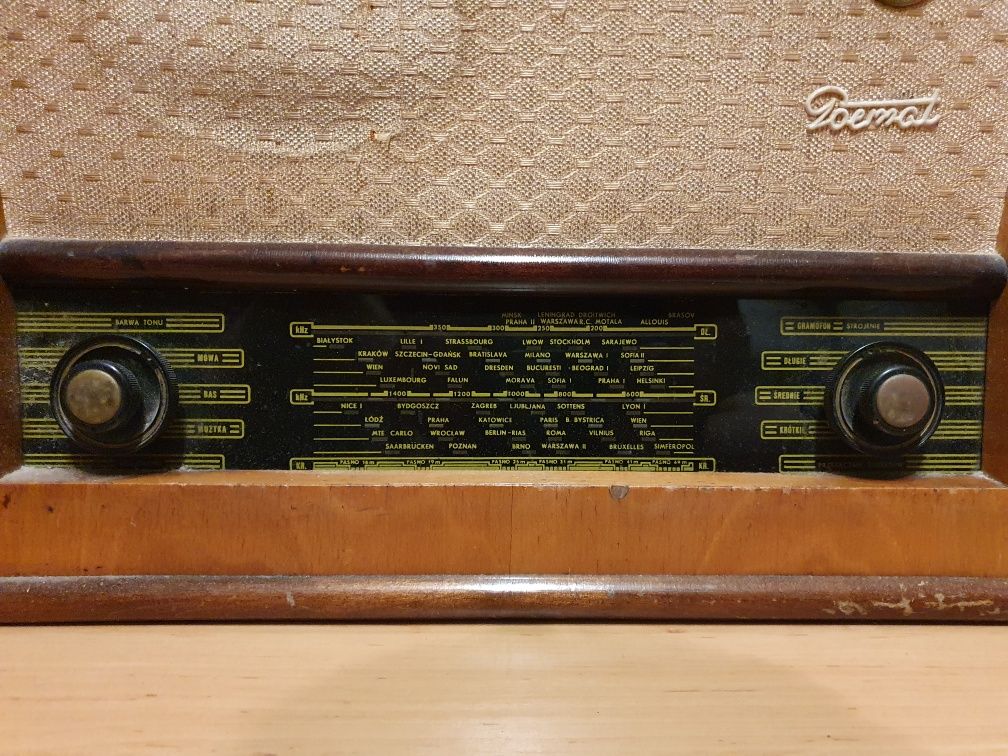 Radio Antyk PRL Poemat II z dowodem zakupu z 1959 dla kolekcjonera