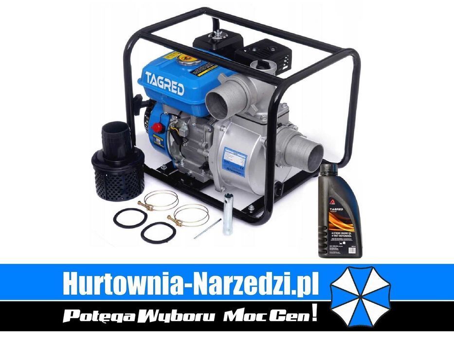 6,5HP max 3600l/h Motopompa spalinowa 2' pompa spalinowa do wody 2"