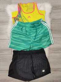 Zestaw damski sportowy Adidas M+ spodenki New Balance