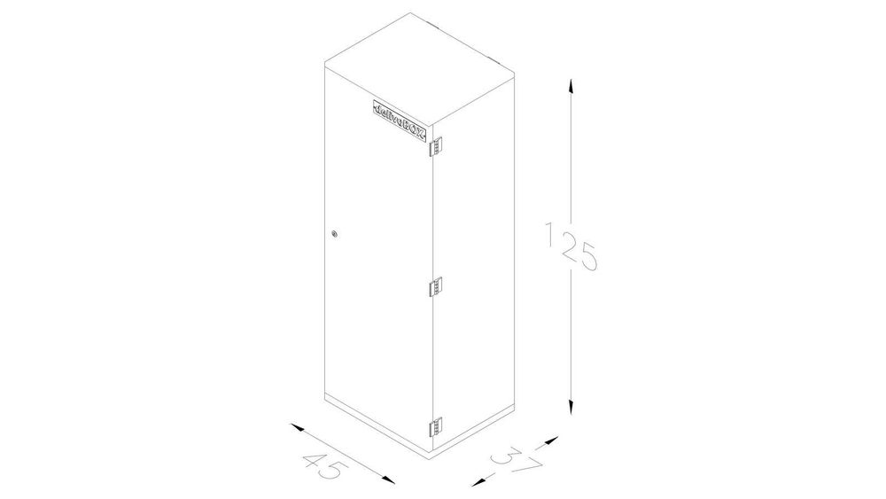 Prywatna skrzynka na paczki Delivobox X1 45/37/125 RAL 7016 Grafit