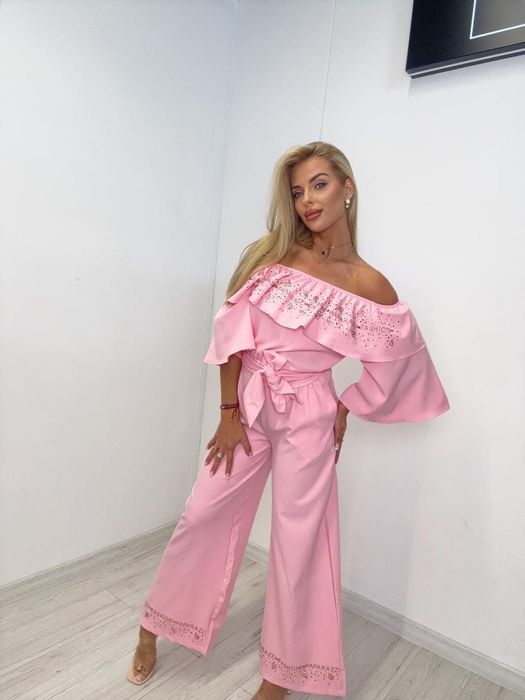 Piękny kombinezon z cyrkoniami dwa kolory paparazzi fashion