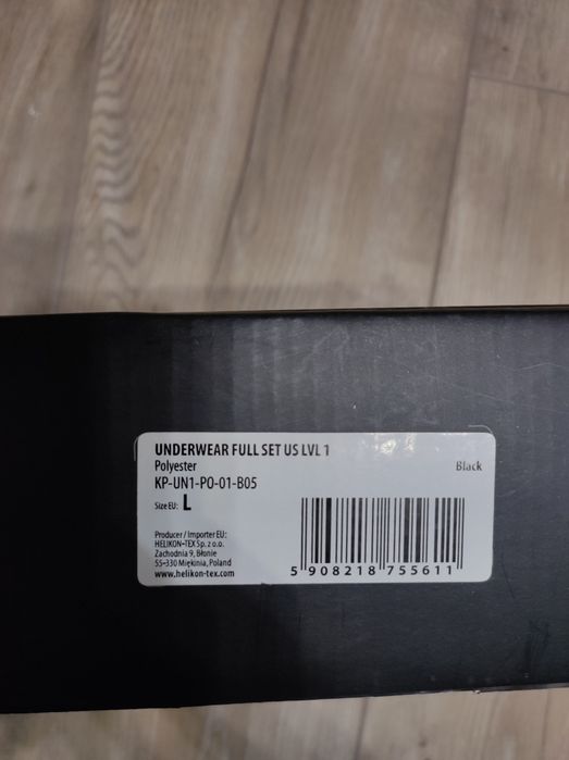Термобілизна Helikon US LVL 1 Black - комплект