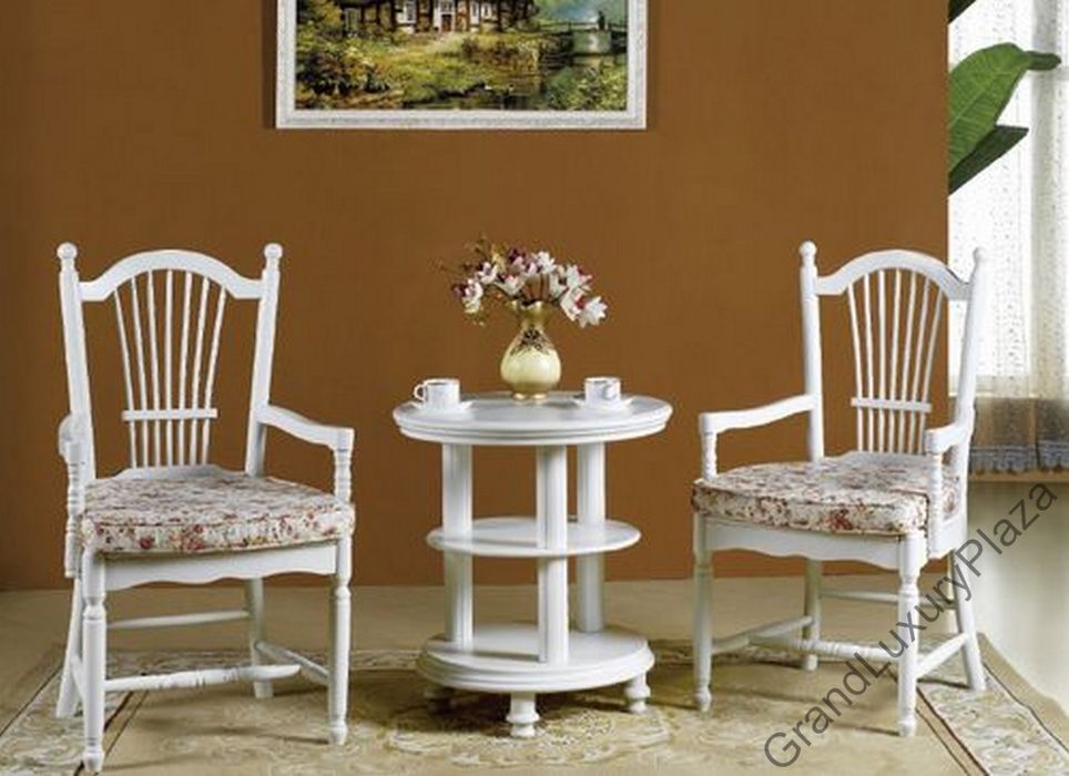 Okrągły stolik w kolorze białym 60 x 60 cm,- 40% outlet, tanio!