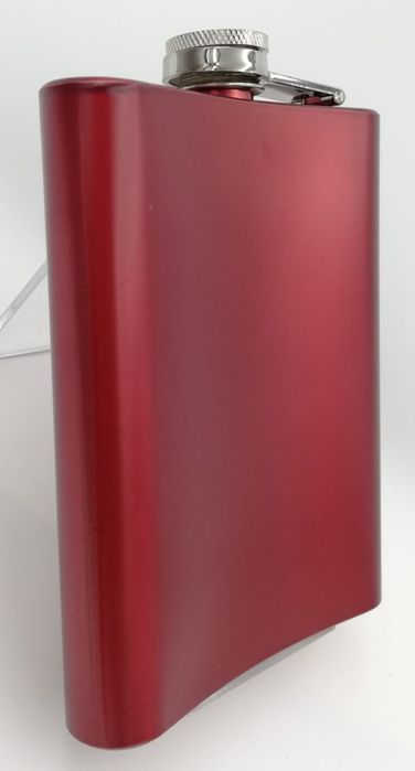 Nowa Piersiówka metalowa czerwona 240 ml na prezent upominek