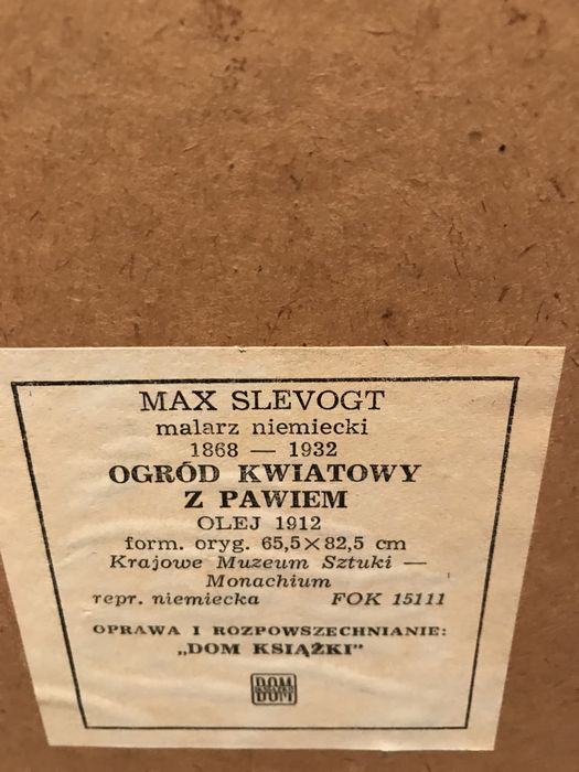 Obraz „ogród kwiatowy z pawiem” Max Slevogt