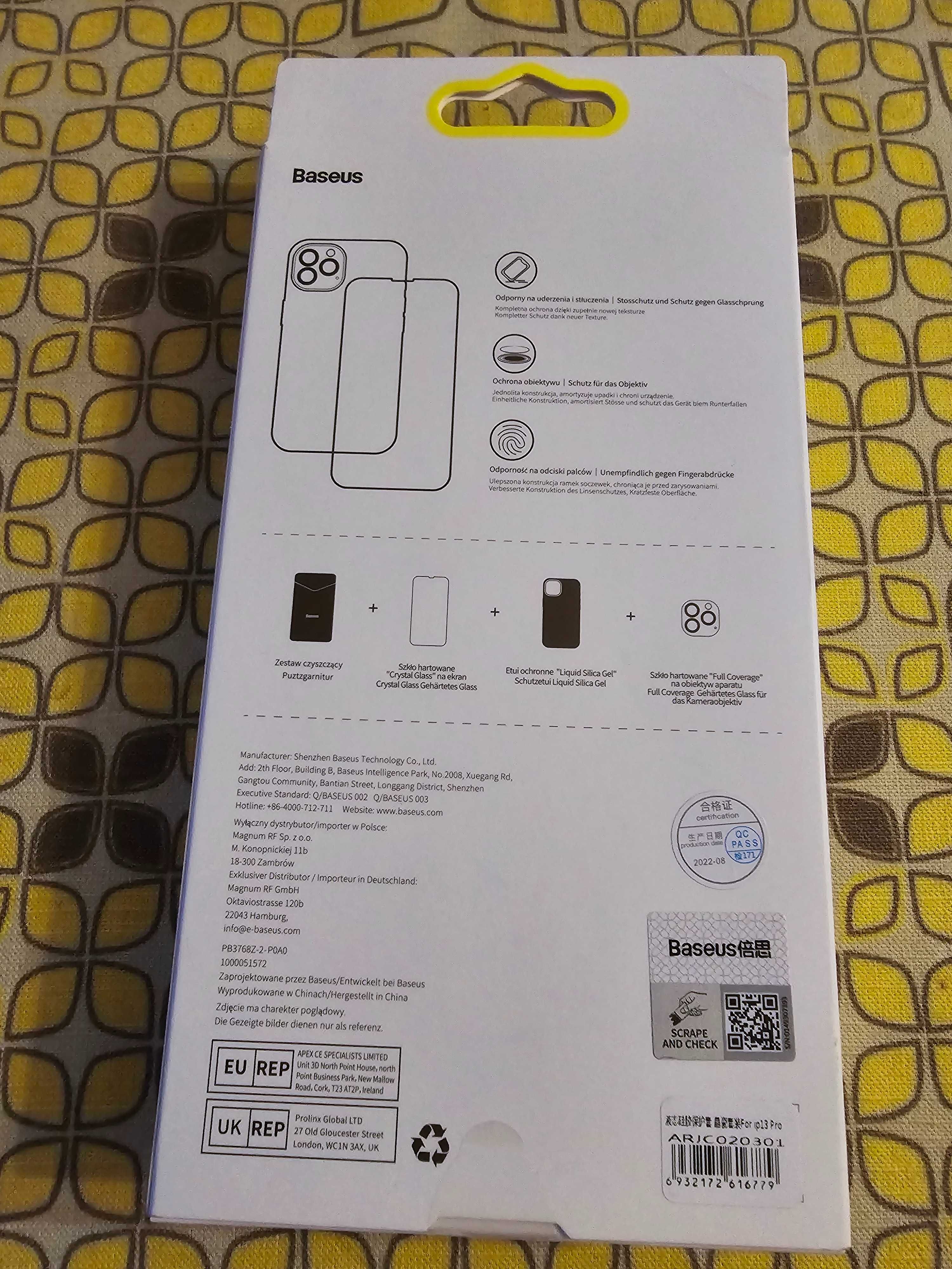 Baseus zestaw ochronny safety pack Iphone 13 pro