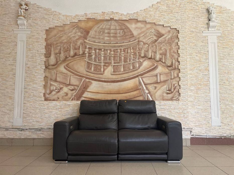 Сучасний диван електро реклайнер темно-коричневого кольору з Німеччини