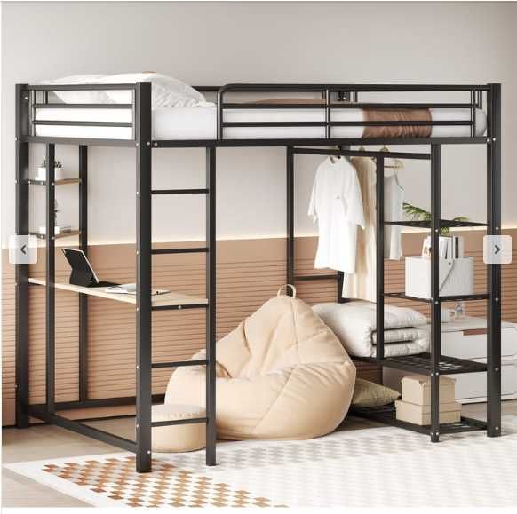 Cama alta (metal) - 140x200 cm