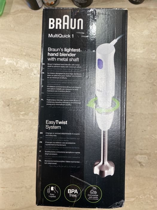 Блендер Braun Minipimer 1 MQ10.001M новий 450W