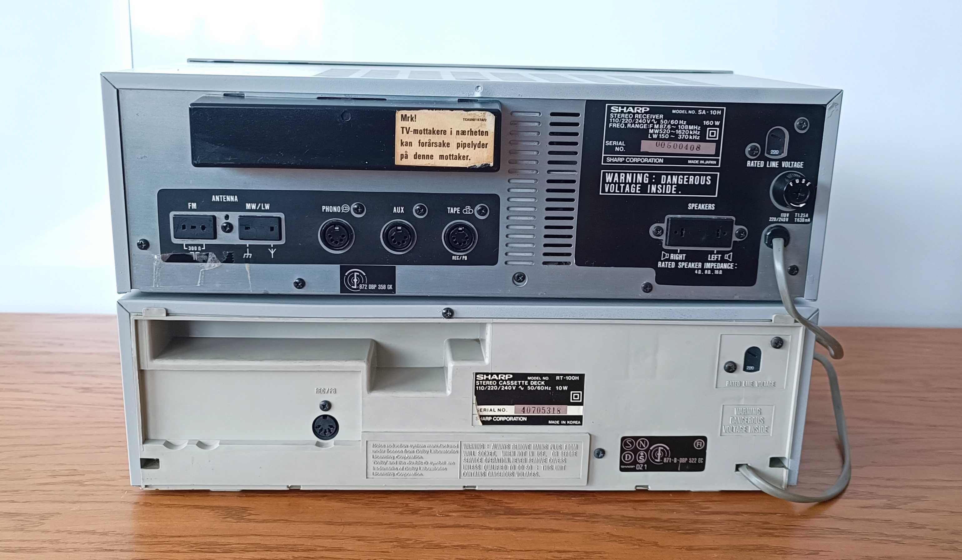 Amplituner SHARP SA-10 - Magnetofon DECK SHARP RT-100 - kolumny SONY
