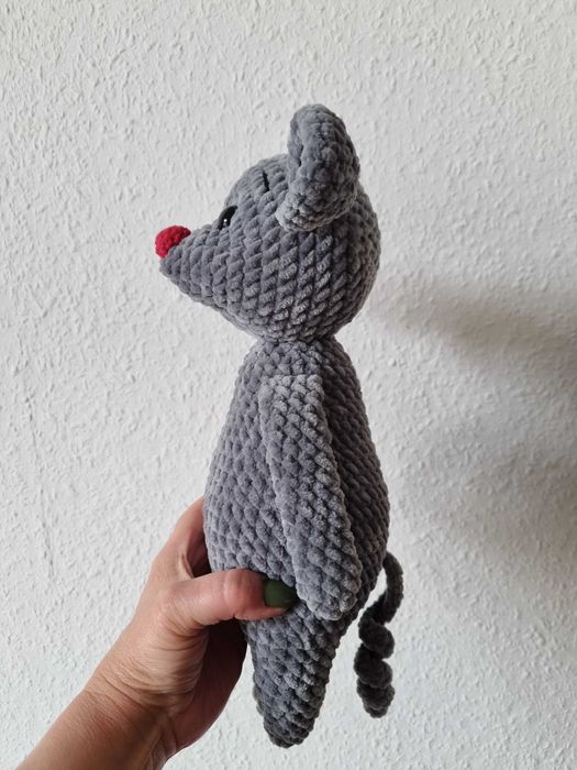Myszka na szydełku, przytulanka, pluszak, handmade