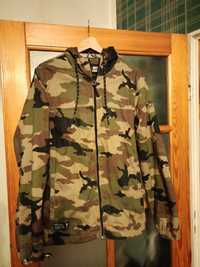 Bluza z kapturem kamuflaż M81 Woodland sportowa wojskowa M Cropp