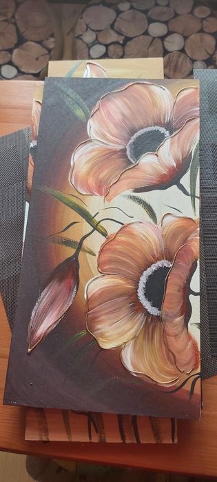 Obraz tryptyk na drewnie