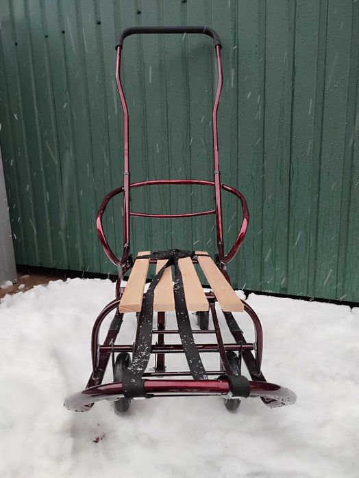 Санки на колесах "Патріот LUX" бордо