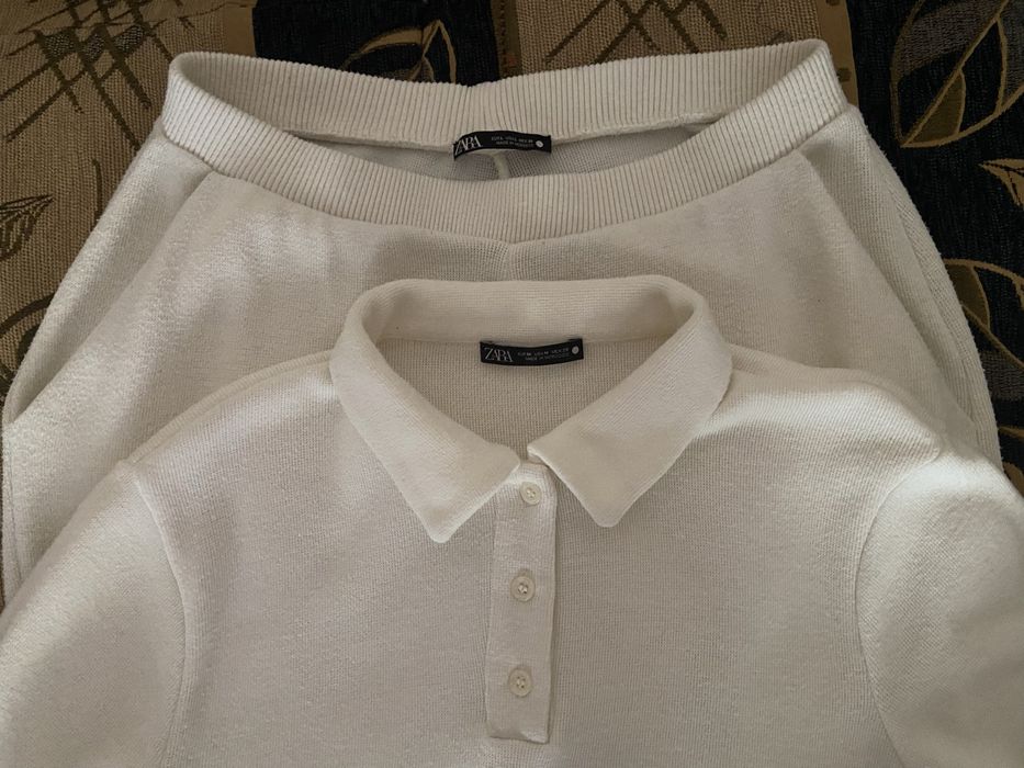 M-L Zara костюм жіночий прогулянковий айворі