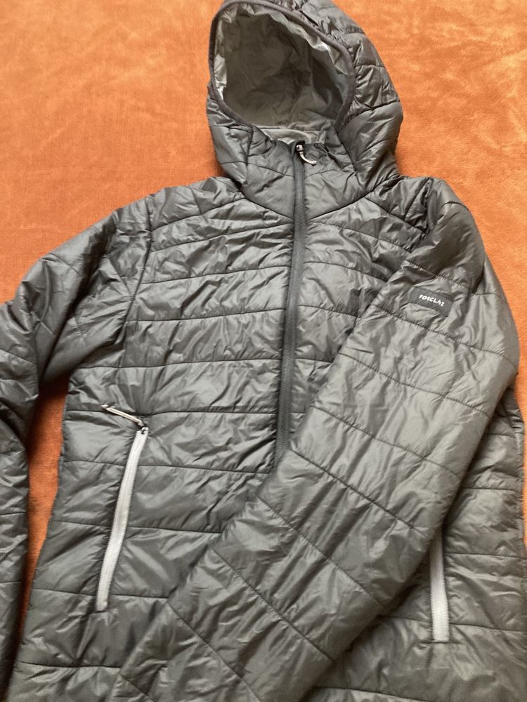 Kurtka trekkingowa męska zimowa Forclaz MT100 kaptur - 5°C