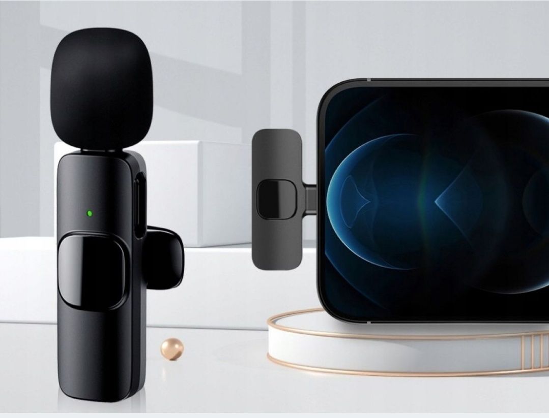 Mikrofon krawatowy bezprzewodowy IPHONE BLUETOOTH USB C  do telefonu
