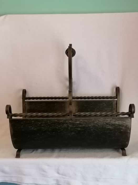 Cesta para lenha ferro forjado