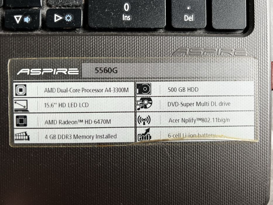 Продається ноутбук Acer Aspire 5560 G