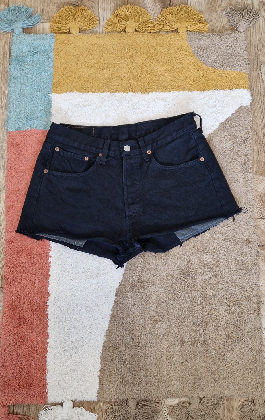 Levi's 501® | Spodenki Jeansowe | W31 L32 | Czarne | 100% Bawełna
