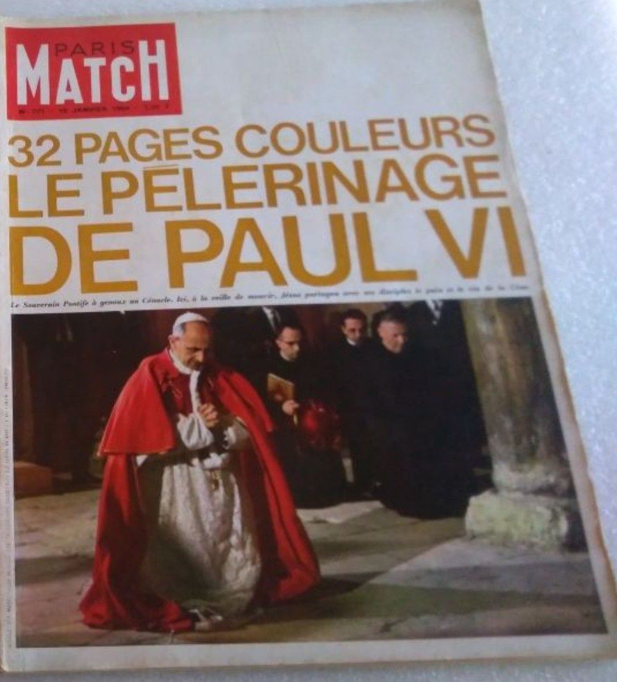 Revistas Paris Match nr. 771 PAPA PAUL VI - 18 Janvier de 1964